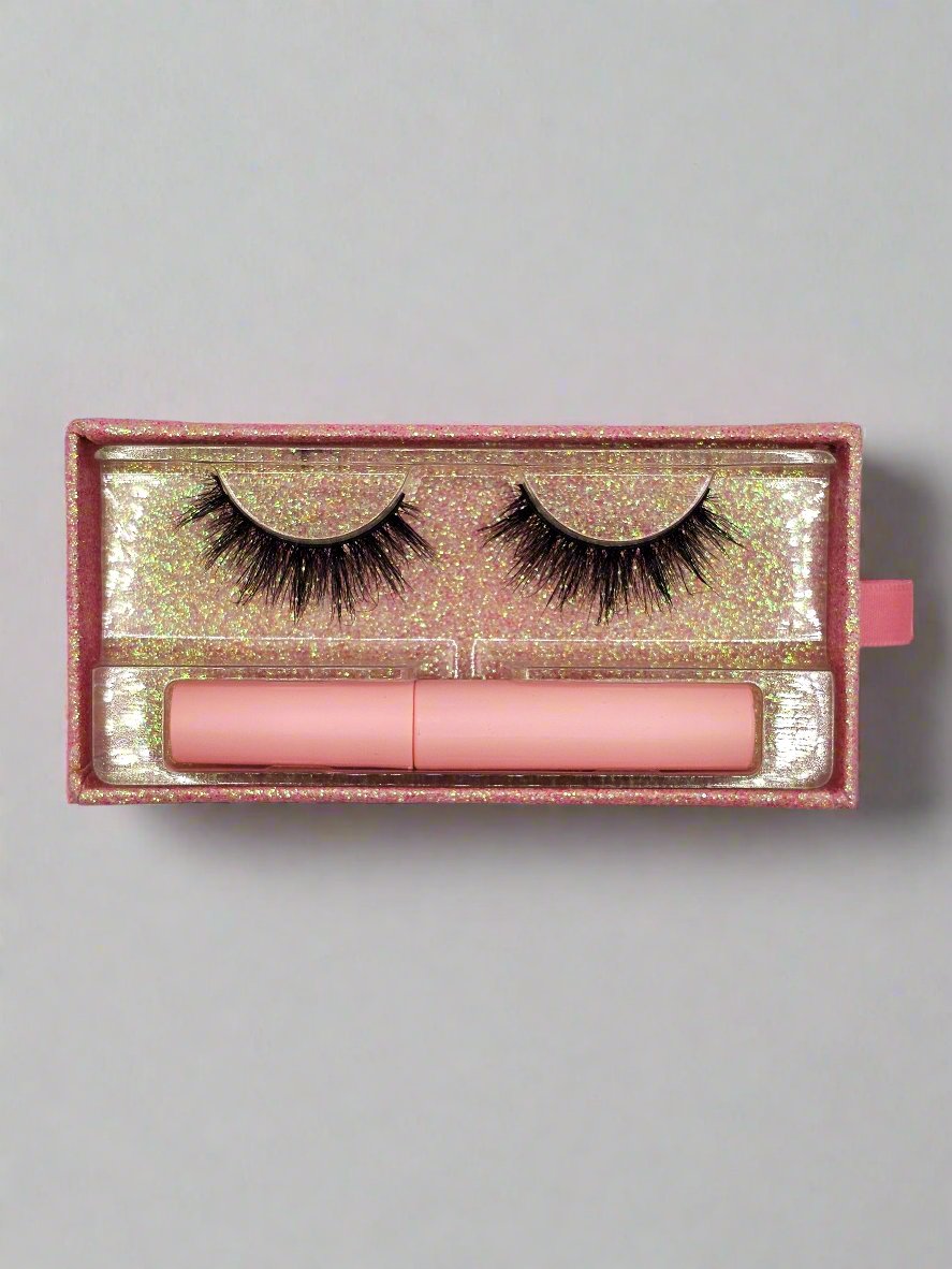 16mm False Eyelash Set With Glue